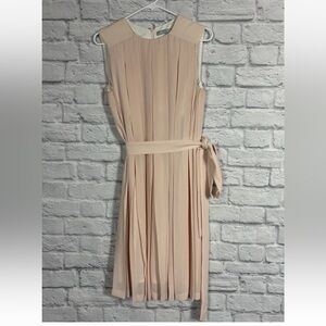 Mitera Ellen Nursing Maternity Dress Blush Pink Sleeveless Pleated Medium NWOT